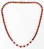 51CT RUBY DIAMOND AND 14KT YELLOW GOLD NECKLACE