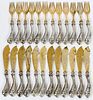 DOLPHIN HANDLE 800 SILVER FISH KNIVES & FORKS