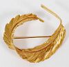 14KT GOLD FEATHER BROOCH
