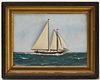 Capt. James Keating Sailboat Relief Painting