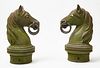 Pair of Cast Iron Horse Head Hitching Posts