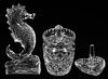 CRYSTAL POT WATERFORD SEAHORSE & RING HOLDER
