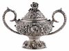 Stieff Rose Repousse Sterling Covered Sugar