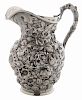 Stieff Rose Repousse Sterling Water Pitcher