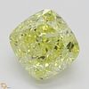 4.38 ct, Natural Fancy Yellow Even Color, VS1, Cushion cut Diamond (GIA Graded), Appraised Value: $181,300 