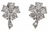 Platinum, 14kt. and Diamond Earrings