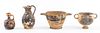 Greek Apulian Gnathian Ceramic Vessels, 4