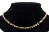 14K Yellow Gold Rope Chain Necklace
