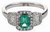 18kt., Emerald and Diamond Ring