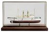 Hand-Crafted Wooden Model of Steamship
