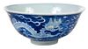Chinese Blue and White Porcelain "Dragon" Bowl