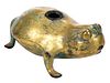 Chinese Zhou Dynasty Style Gilt Bronze Toad Waterdropper