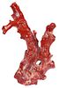Chinese Carved Red Coral Fragment