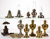 ASSORTED METAL MINIATURE LAMPS AND ARTICLES, LOT OF 12
