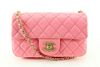 CHANEL QUILTED PINK LAMBSKIN PEARL CRUSH MINI CLASSIC FLAP
