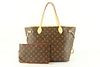LOUIS VUITTON RED X MONOGRAM NEVERFULL MM NM TOTE WITH POUCH