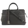 SAINT LAURENT ANTHRACITE LEATHER SMALL CABAS RIVE GAUCHE 2WAY TOTE