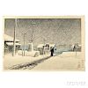 Kawase Hasui (1883-1957), Snow at Tsukishima