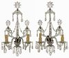 Pair George III Faceted Crystal and