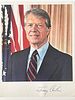 39th POTUS Jimmy Carter printed signature photo