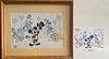 The Magic of Disney Lights Camera Action framed hand painted cel and signed postcard 