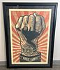 SHEPARD FAIREY RISE ABOVE FIST PRINT SIGNED NUMBERED