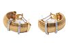 Pair of Roberto Coin  18kt Yellow Gold And Diamond Earrings,