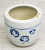 Japanese Blue & White Porcelain Planter, H 10'' Dia. 10.75''