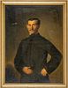 Oil On Canvas, Portrait Of A Gentleman With A Moustache, H 39'' W 28''