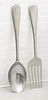 Curtis Jere (American, 1910-2008) Oversized Aluminum Spoon And Fork, L 47''