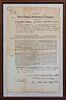 Providence Insurance Company Naval Insurance Document, May 21st 1801, H 18'' W 11''