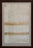 Royal Canadian Notaire Of Montreal Document, C. 1760s, H 15'' W 9.75''