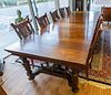 Early And Rare Phoenix Furniture Company  Jacobean Influence Dining Table With Eight Leaves C. 1885-1887, Made For Arthur Hill, Saginaw, MI,