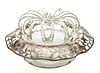 Sterling Silver Overlay Centerpiece Bowl, C. 1920, H 7.5'' Dia. 5.5''