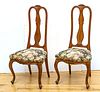 (8) Louis XV Style Walnut High Back Side Chairs,  1970, H 37'' W 25'' Depth 21''