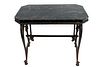Wrought Iron Base, Marble Top Table, C. 1920, H 18'' W 14'' L 23''