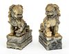 Chinese  Soapstone Foo Dogs H 7'' W 5'' 1 Pair