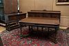 JOHN M. SMITH CO. (CHICAGO) CARVED WALNUT DINING ROOM SET, H 30" W 46" L 64" 