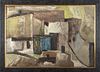 Martha Hare Pinkston,  Oil On Canvas, Houses, Old Mexico, H 25.5'' W 36''