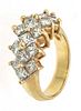 DIAMOND AND14 KT YELLOW GOLD RING SIZE 7 1/2 