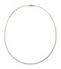 White And Yellow Gold Necklace 3mm L 16''