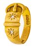 British 18kt Yellow Gold & Diamond Buckle Ring, Size: 7.5, 5g