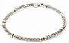 585 YELLOW GOLD AND STERLING SILVER 925 NECKLACE, L 16" 