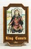 ENGLISH HAND PAINTED WOOD "KING CANUTE" PUB SIGN, 20TH C., H 60", W 36", D 4.5" 