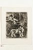 Marc Chagall (French/Russian, 1887-1985) Etching On Montval Laid Paper, C. 1927-31, Le Singe Et Le Leopard, H 11.7'' W 9.4''