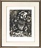 Marc Chagall (French/Russian, 1887-1985) Etching On Montval Laid Paper, C. 1927-31, Les Devineresses, H 11.7'' W 9.4''