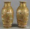 Pair of Japanese satsuma vases, ca. 1900, 18'' h.