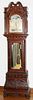 WALTER DURFEE FOR TIFFANY & CO. CARVED OAK 9 TUBE GRANDFATHER CLOCK, C. 1890-1910 H 98'' W 26.5'' D 17'' 