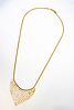 18KT GOLD NECK CHAIN WITH MESH L 15", .28TR OZ 