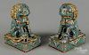 Pair of Chinese cloisonné foo lions, 5 1/2'' h.